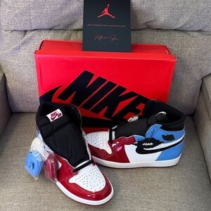 Nike Air Jordan 1 Retro High OG 'Fearless' UNC Chicago— Red White Blue Black